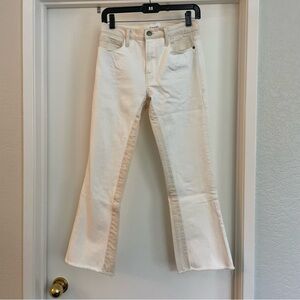 Frame Denim White Le Crop Mini Boot Jeans